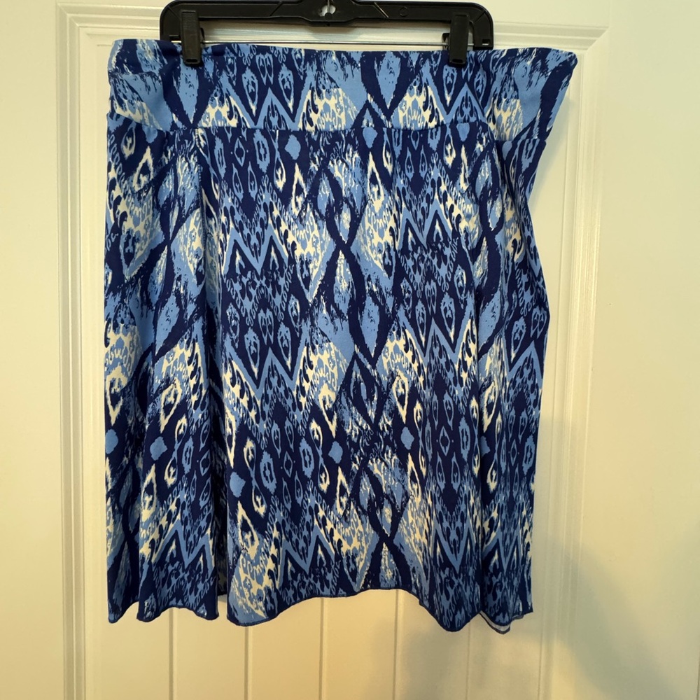 Blue Patterned Women's Skirt